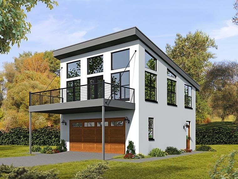 Garage-Living Plan 51479 Elevation