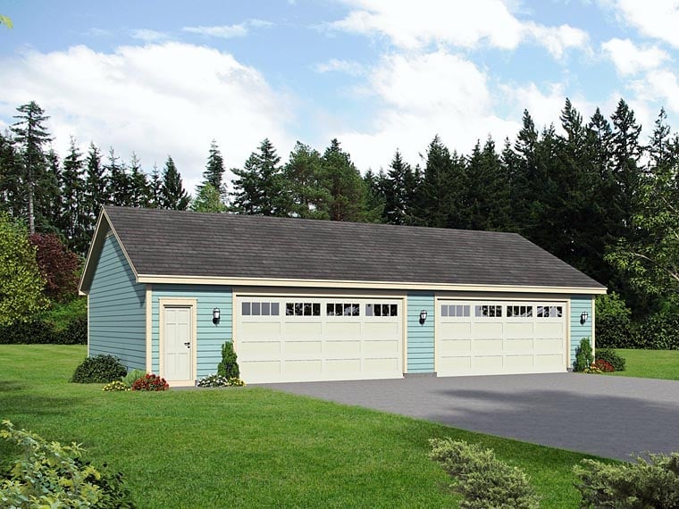 Garage Plan 51509 - 4 Car Garage Elevation