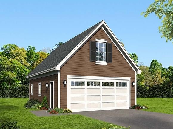 Garage Plan 51615 - 2 Car Garage Elevation