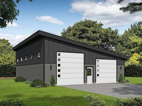 Garage Plan 51644 - 3 Car Garage Elevation