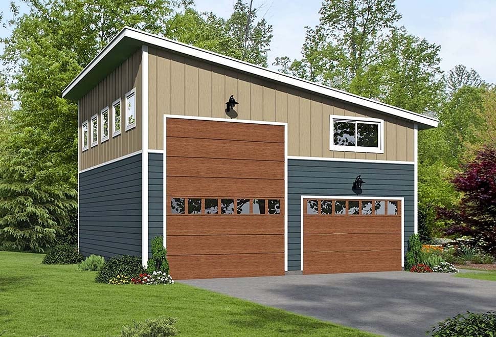 Garage Plan 51671 - 4 Car Garage Elevation