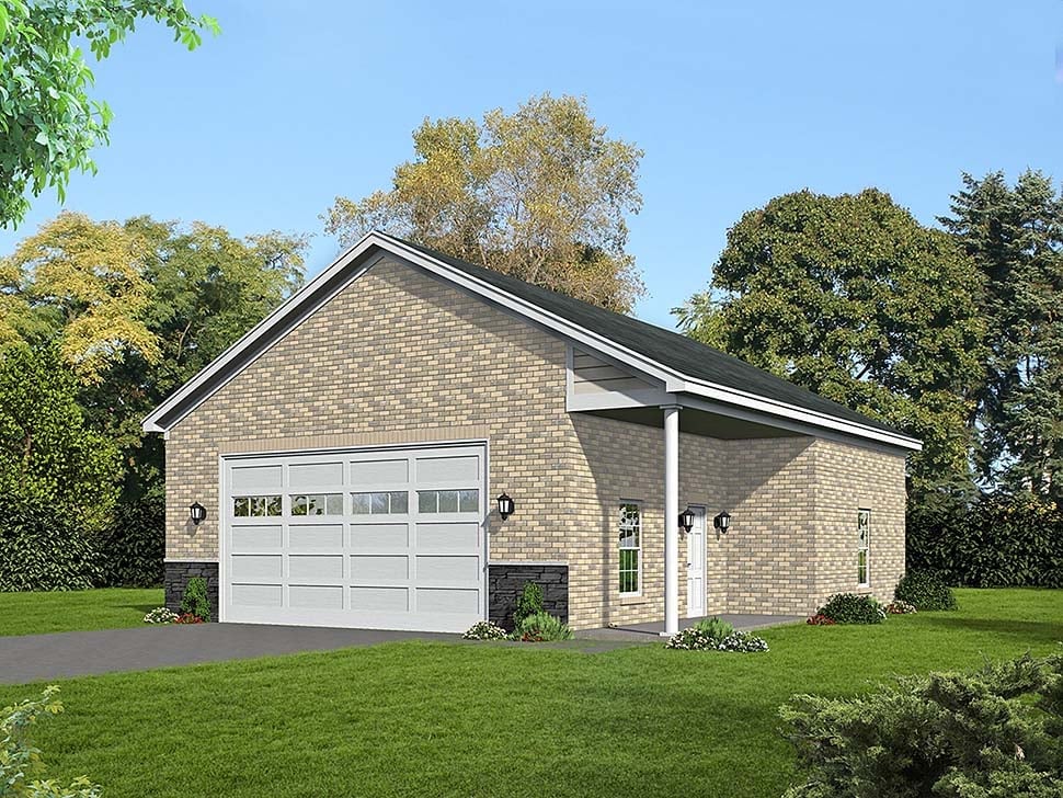 Garage Plan 51683 - 2 Car Garage Elevation