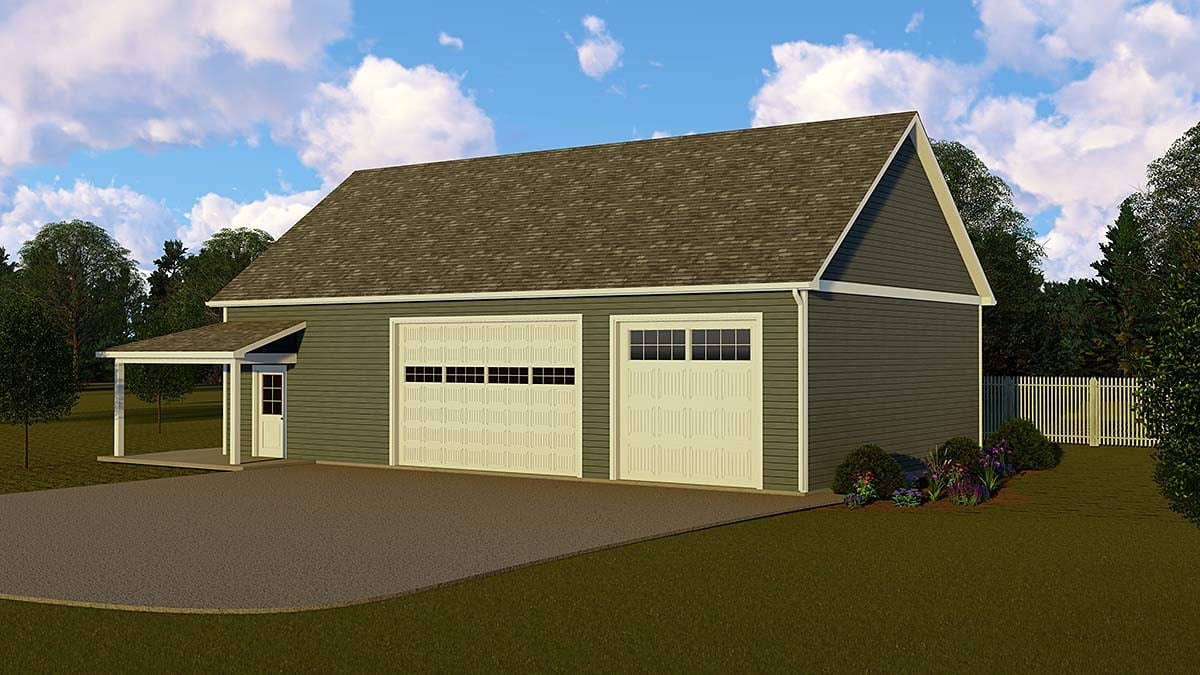 Plan 51857 | Country Style 3 Car Garage Apartment