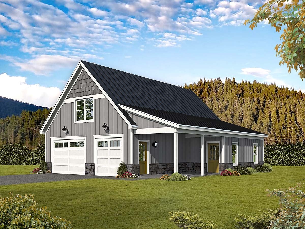 Garage Plan 52186 - 3 Car Garage Elevation