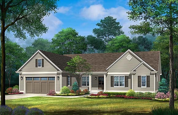 House Plan 52221 Elevation