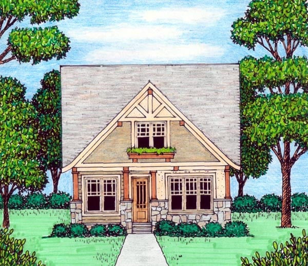 Plan 53837 | Tudor Style with 4 Bed, 4 Bath