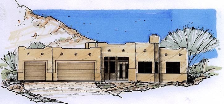House Plan 54682 Elevation