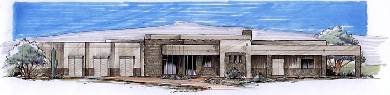 House Plan 54688 Elevation