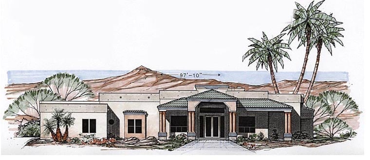 House Plan 54698 Elevation