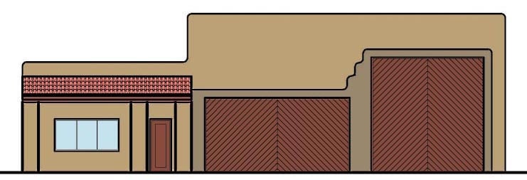 Garage Plan 54786 - 2 Car Garage Apartment Elevation