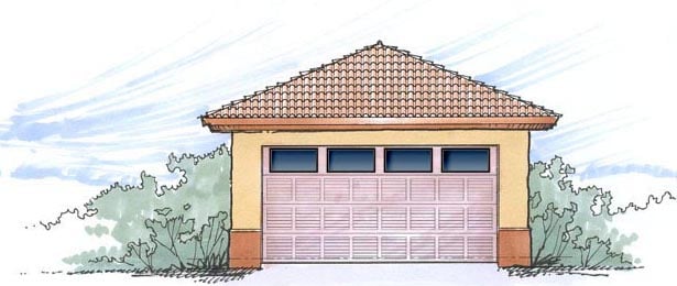 Garage Plan 54793 - 2 Car Garage Elevation