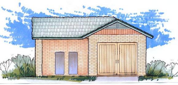 Garage Plan 54795 - 2 Car Garage Elevation