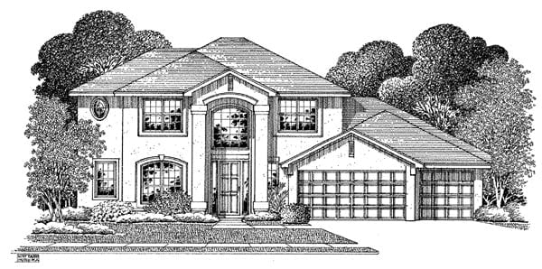 House Plan 54908 Elevation
