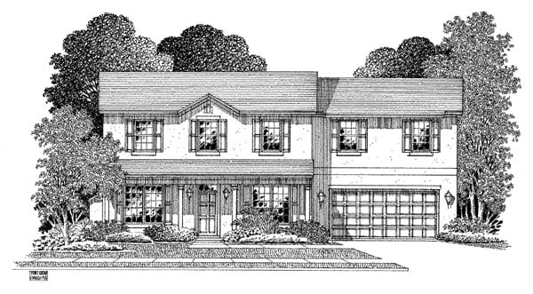 House Plan 54911 Elevation