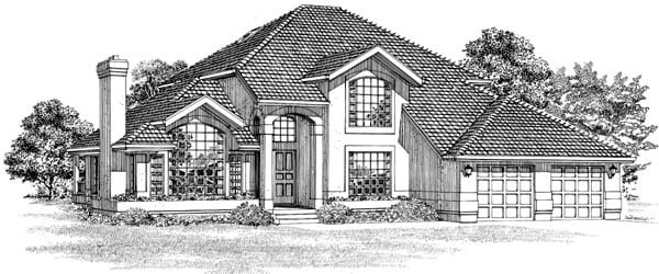 House Plan 55484 Elevation