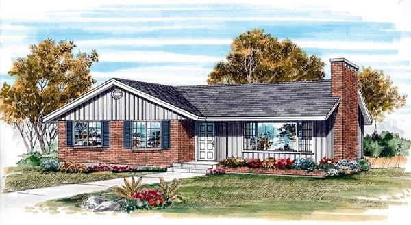 House Plan 55486 Elevation