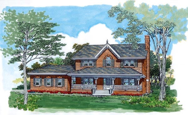 House Plan 55489 Elevation