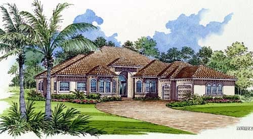 Plan 55772 | One-Story Style with 5 Bed, 5 Bath, 2 Car Garage