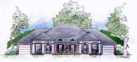 Multi-Family Plan 56239 Elevation