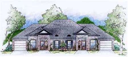 Multi-Family Plan 56240 Elevation