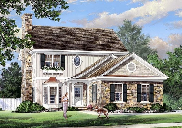 House Plan 57067 Elevation