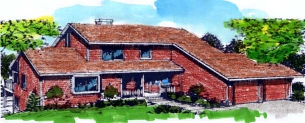 House Plan 57434 Elevation