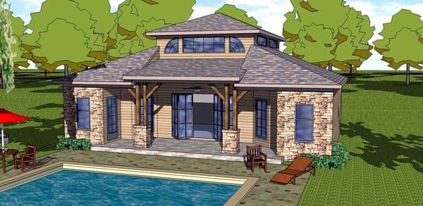 House Plan 57889 Elevation