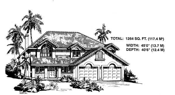 House Plan 58876 Elevation
