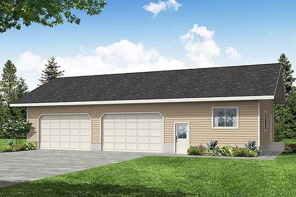 Plan 59441 | Traditional Style 4 Car Garage Apartment