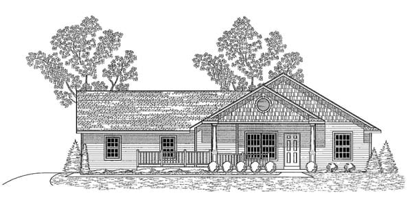 House Plan 59662 Elevation