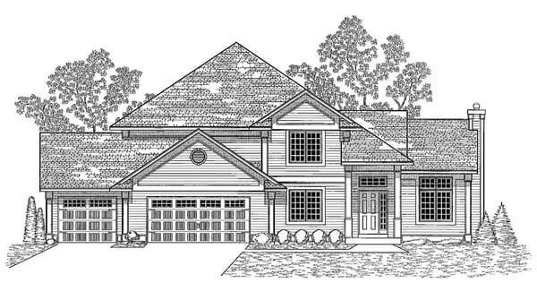 House Plan 59664 Elevation