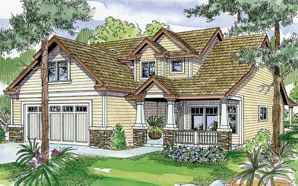 House Plan 59705 Elevation