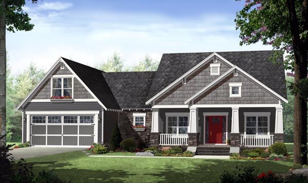 Plan 59939 | Craftsman Style with 4 Bed, 3 Bath, 2 Car Garage