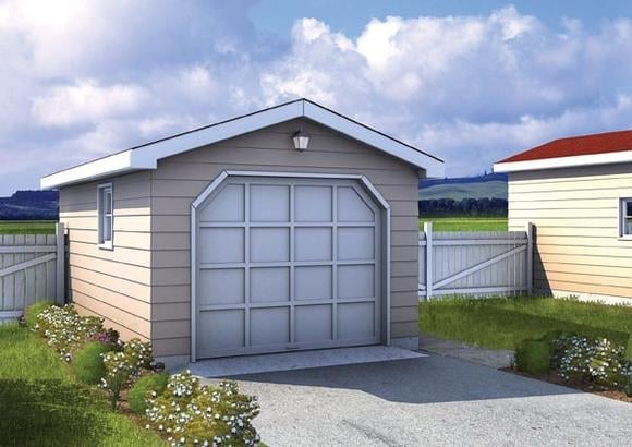 Garage Plan 06001 Simple Inexpensive, How Much To Build A One Car Garage With Loft