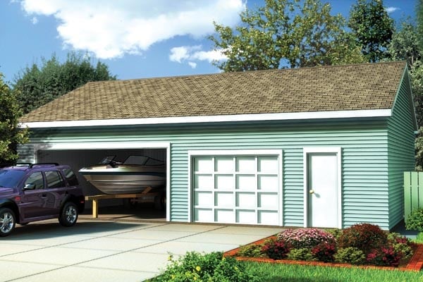 Garage Plan 6017 - 2 Car Garage Elevation