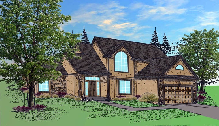 House Plan 60637 Elevation