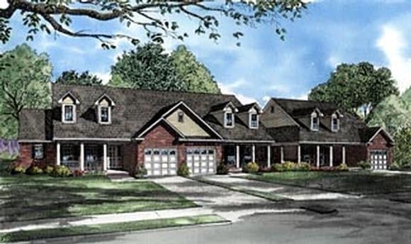 Multi-Family Plan 61277 Elevation