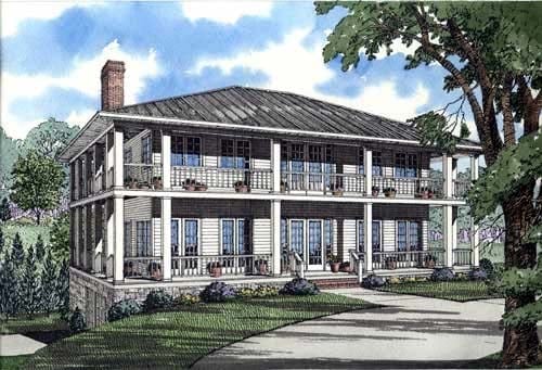 Plan 62012 | Southern Style with 3 Bed, 5 Bath, 2 Car Garage