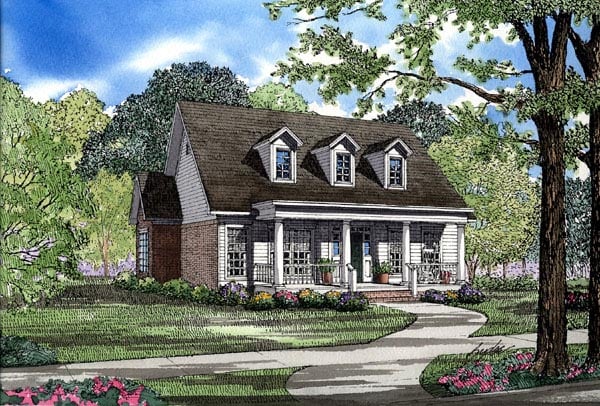 Plan 62073 | Southern Style with 3 Bed, 2 Bath, 2 Car Garage