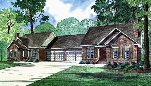 Multi-Family Plan 62237 Elevation