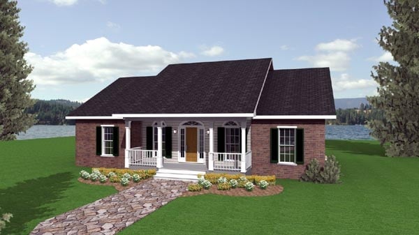 Plan 64504 | Southern Style with 3 Bed, 2 Bath, 2 Car Garage