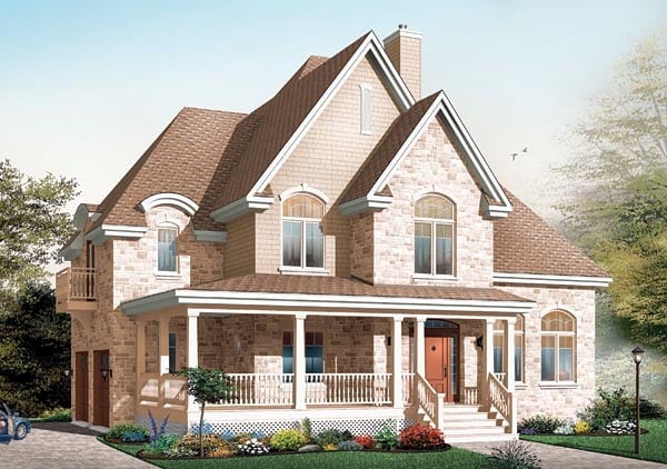 Plan 64802 | Victorian Style with 4 Bed, 3 Bath, 2 Car Garage