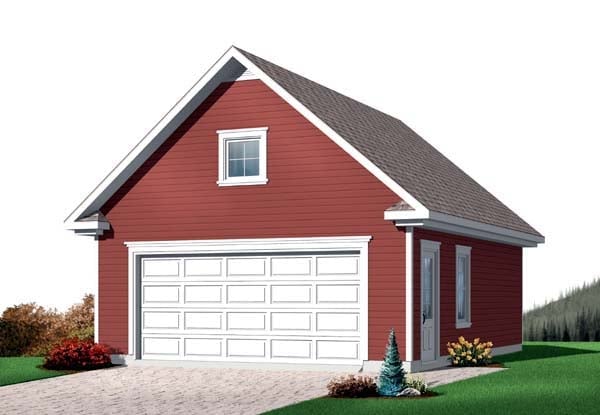 Garage Plan 64834 - 2 Car Garage Elevation
