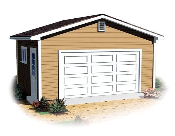 Garage Plan 64880 - 1 Car Garage Elevation