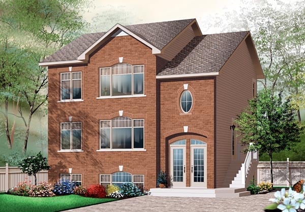 Multi-Family Plan 64883 Elevation