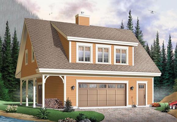 Garage Plan 64902 - 2 Car Garage Apartment Elevation