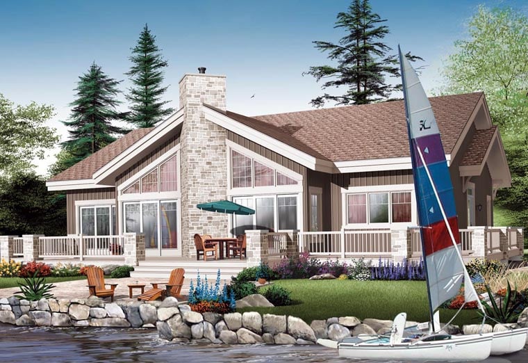 House Plan 64982 Elevation