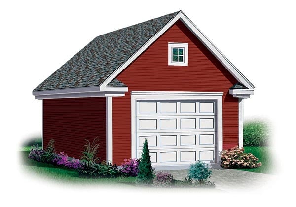 Garage Plan 65293 - 1 Car Garage Elevation