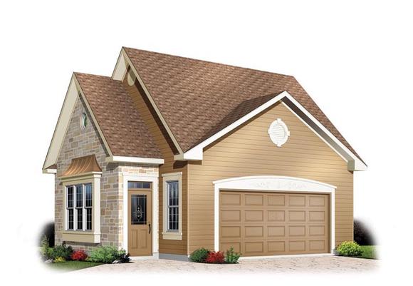 Garage Plan 65336 - 2 Car Garage Elevation