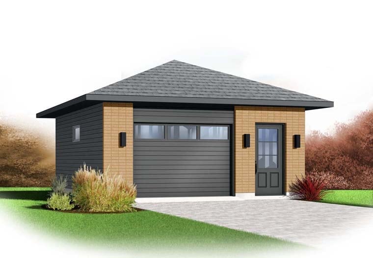 Garage Plan 65353 - 1 Car Garage Elevation